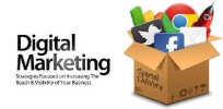 A box with different digital platforms to promote ads e.g. google, facebook, instagram. 